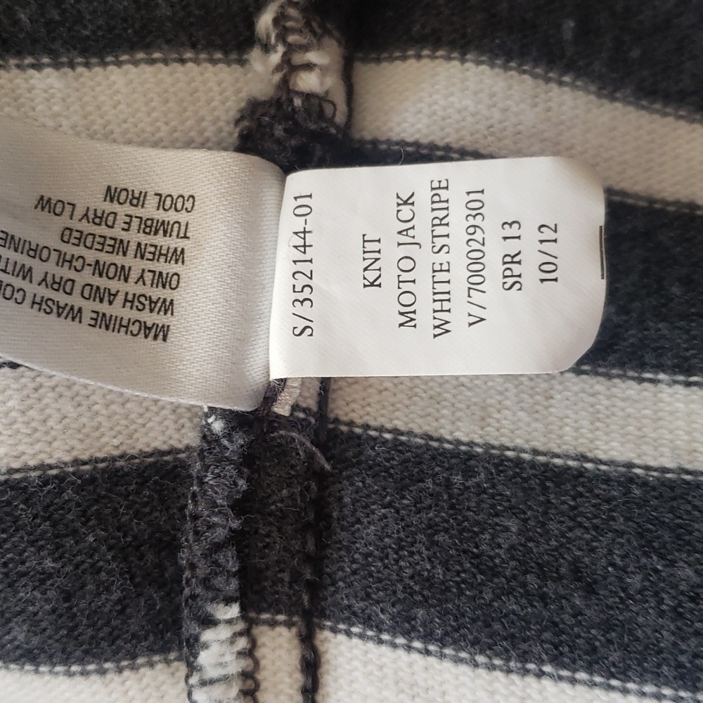 GAP Asymmetric Knit Moto Jacket Sz L - Picture 7 of 9